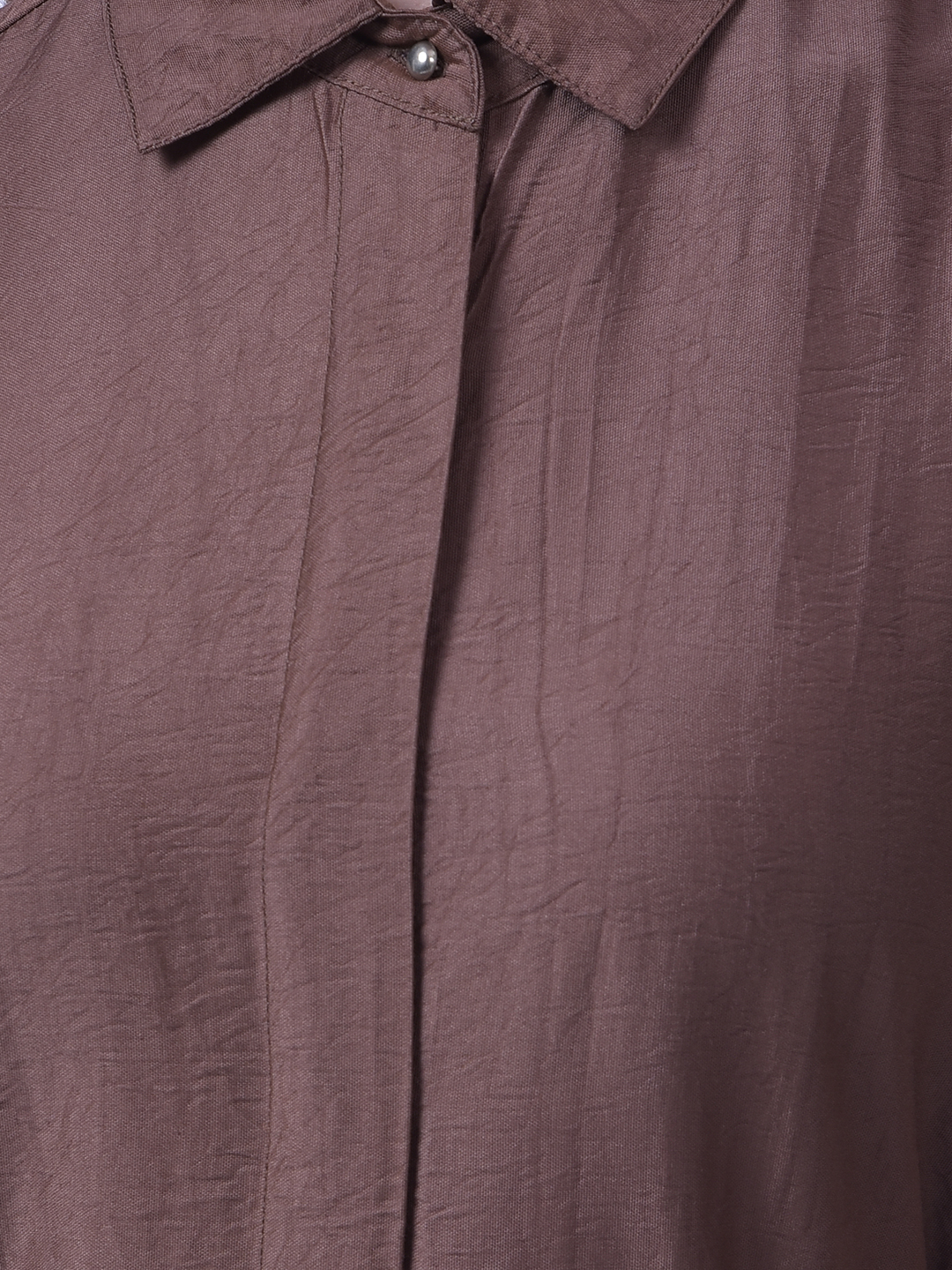 Numero Uno Women Brown Sleeveless Shirt Dress